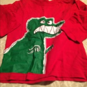 Cute little boy dinosaur shirt
